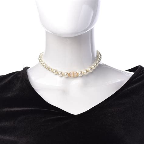 choker perle dior|christian dior pearl choker necklace.